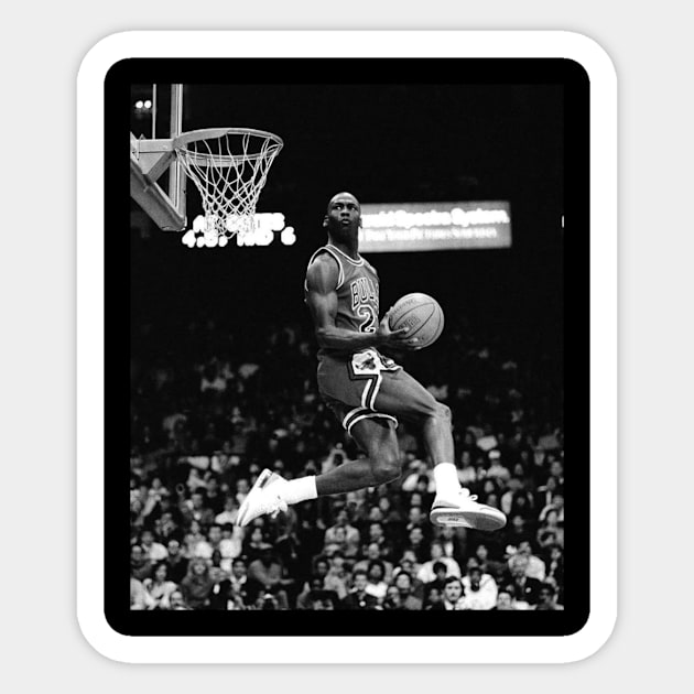 Vintage Michael Jordan Sticker by Kupka Abstract 